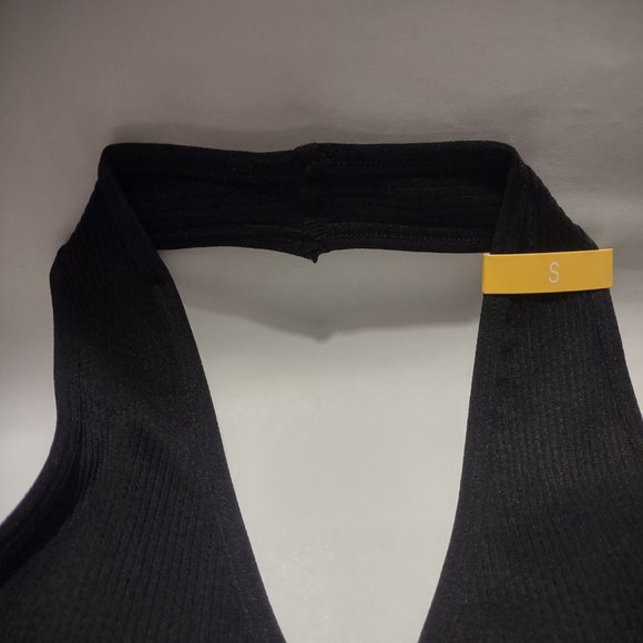 Nwt SO® Seamless Ribbed Halter Bralette Black Junior New - Picture 4 of 7